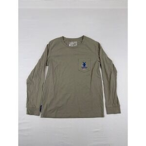 Dutch Bros Coffee Long Sleeve Pocket T-Shirt Womens M Olive Green 1992 Graphic